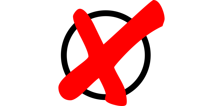 schwarzer Kreis mit rotem Kreuz