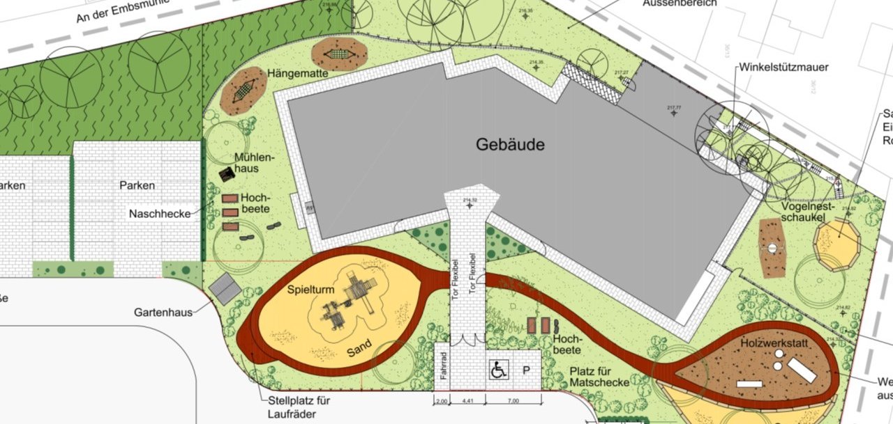 Entwurf des Spielplatzes
