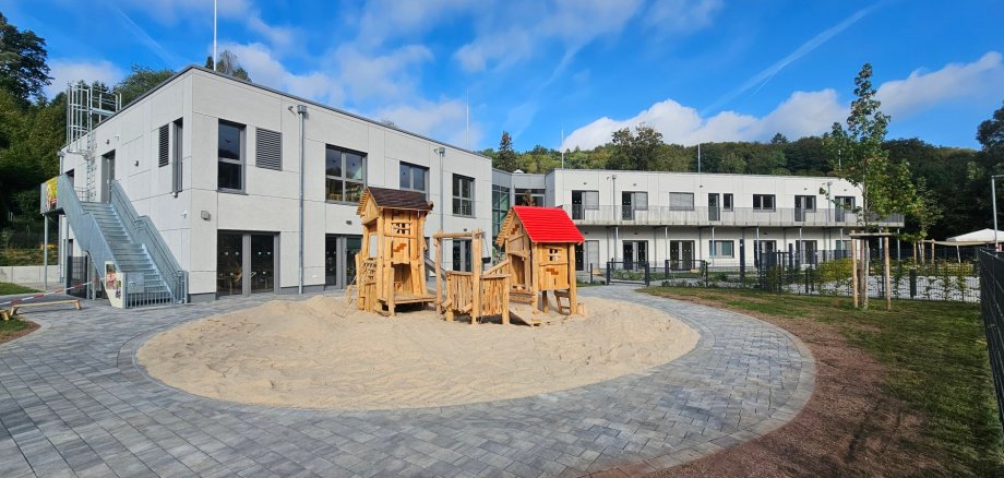 Blick auf das neue Spielgerät am KIndergarten Embsmühle (Foto: Stadt Eppstein)