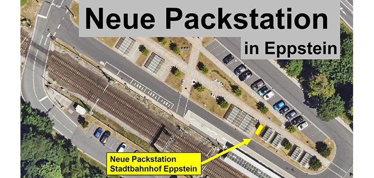 Vogelperspektive vom neuen Standort am Bahnhof